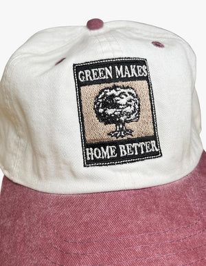 
                  
                    Green Makes Home Better Cap (Washed Burgundy)
                  
                