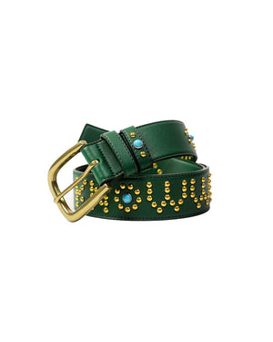 
                  
                    GOLD STUDDED GREEN BELT
                  
                