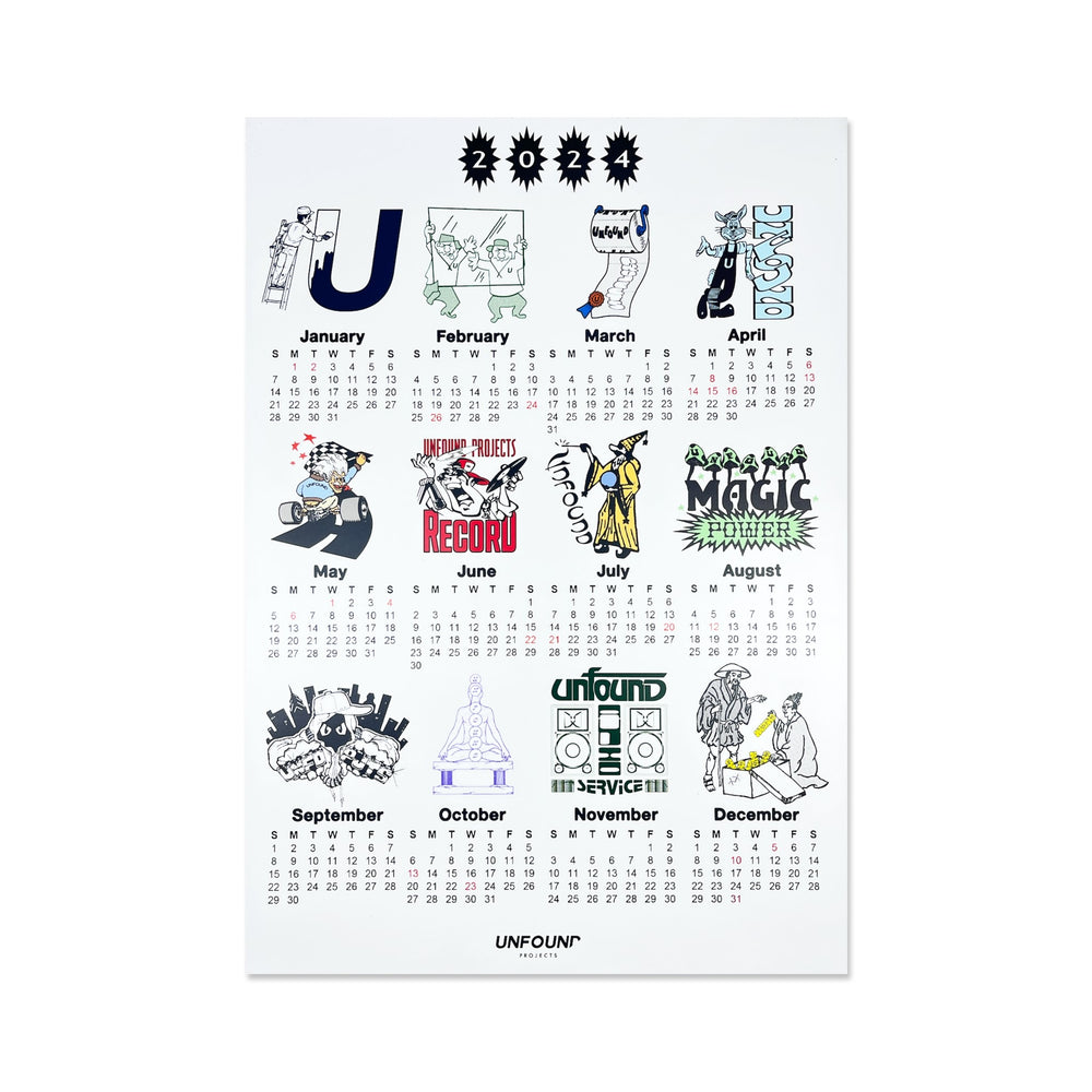 2024 Calendar UNFOUND PROJECTS 2024-calendar-unfound-projects