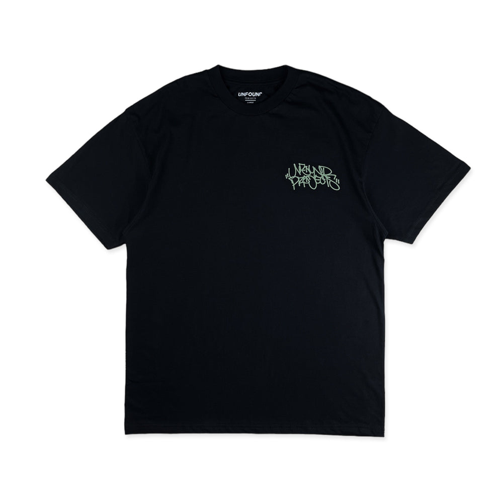 Caution tee, black