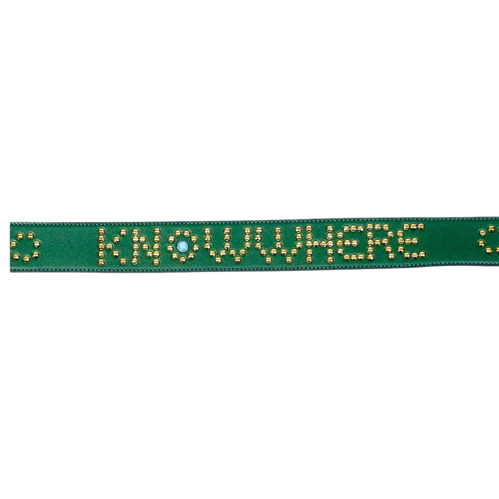 
                  
                    GOLD STUDDED GREEN BELT
                  
                
