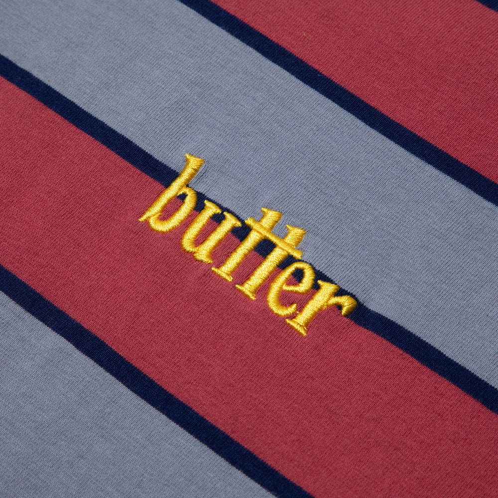 
                  
                    Cape Stipe Tee (grey/brick)
                  
                