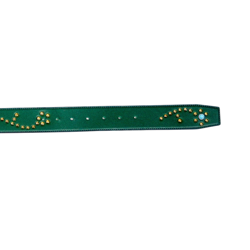 
                  
                    GOLD STUDDED GREEN BELT
                  
                