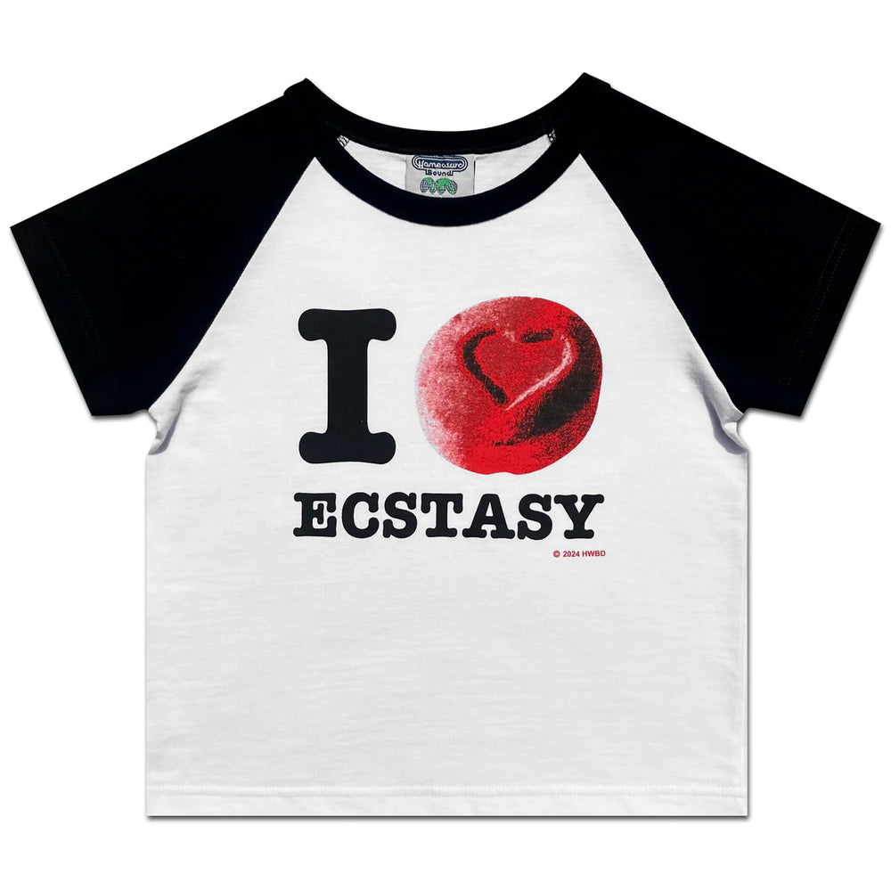 I <3 Ecstasy Raglan Baby Tee