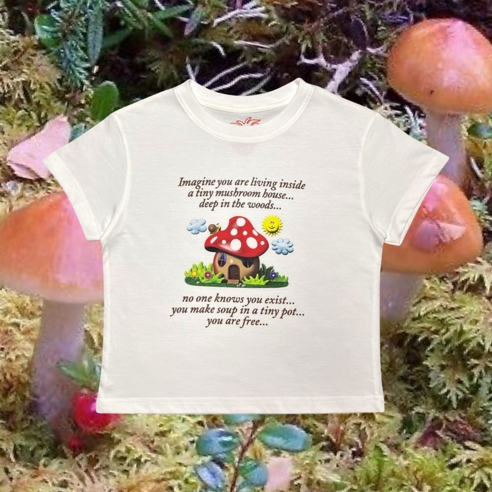 Mushroom House baby tee