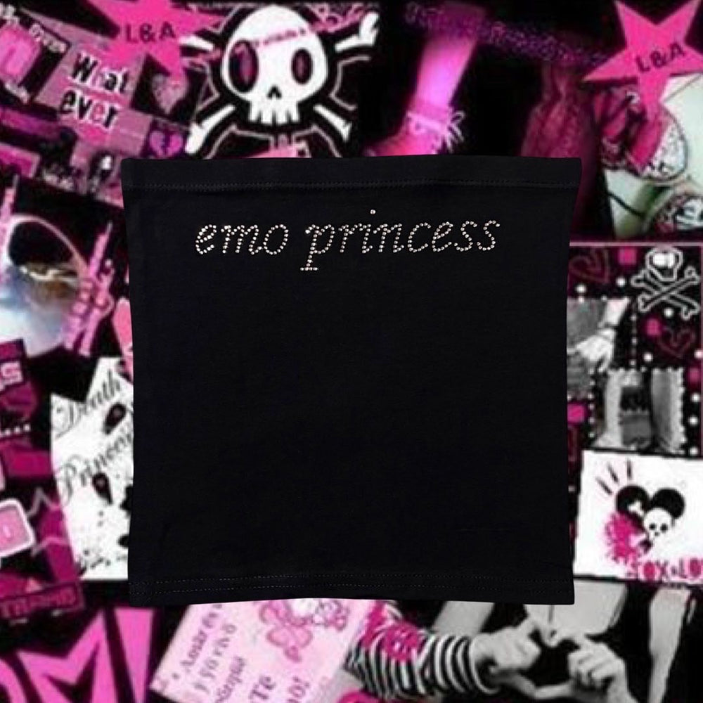 Emo Princess tube top, black