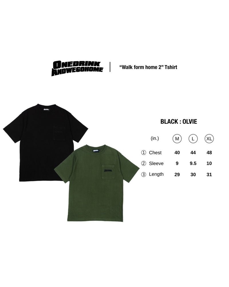 
                  
                    One Drink logo tee, olive green
                  
                