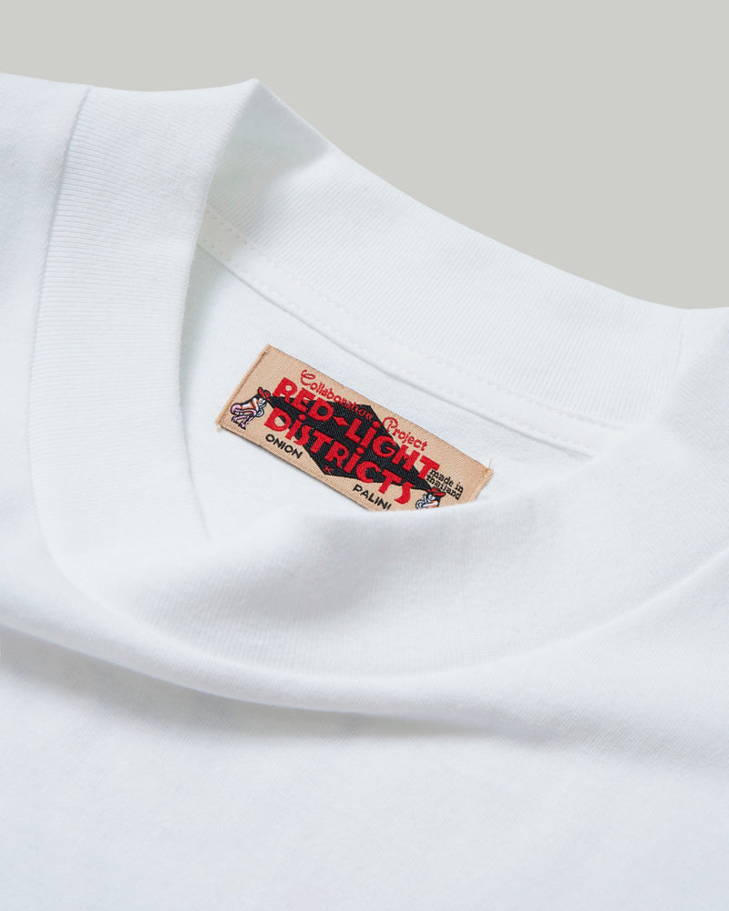 
                  
                    Onion x Palini - Red-Light District - Legs T-Shirt - White
                  
                