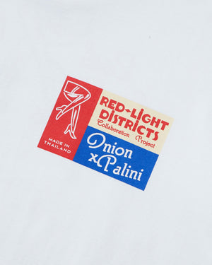 
                  
                    Onion x Palini - Red-Light District - Legs T-Shirt - White
                  
                