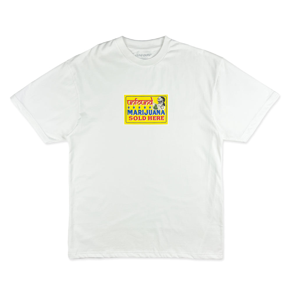 Marijuana Sold here tee, white