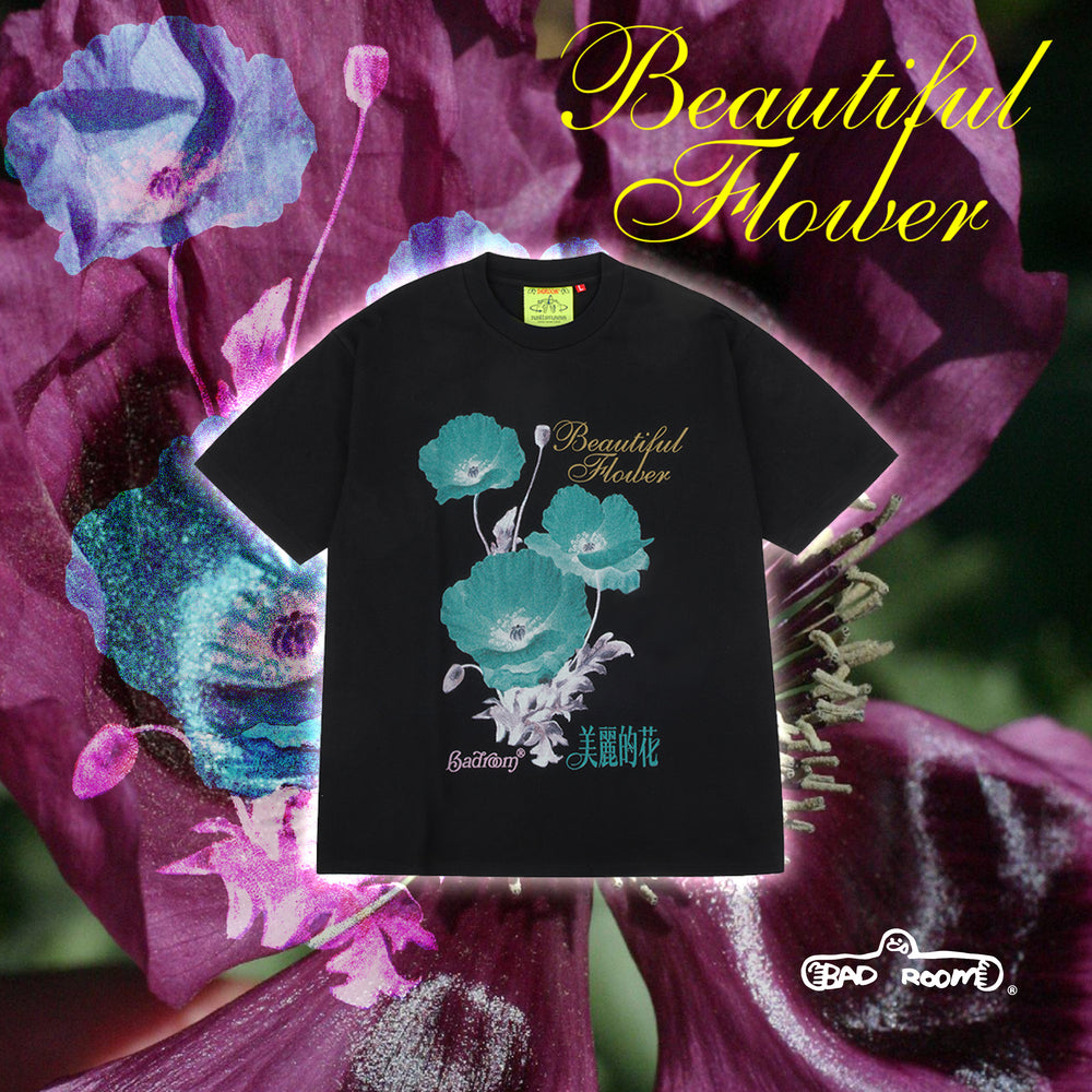 Beautiful flower tee - black
