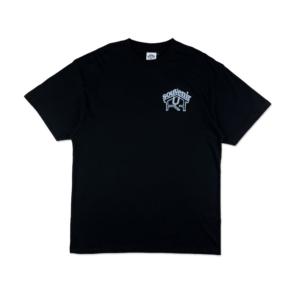 DEN SOUVENIR x UNFOUND PROJECT U SOUVENIR tee (black blue)