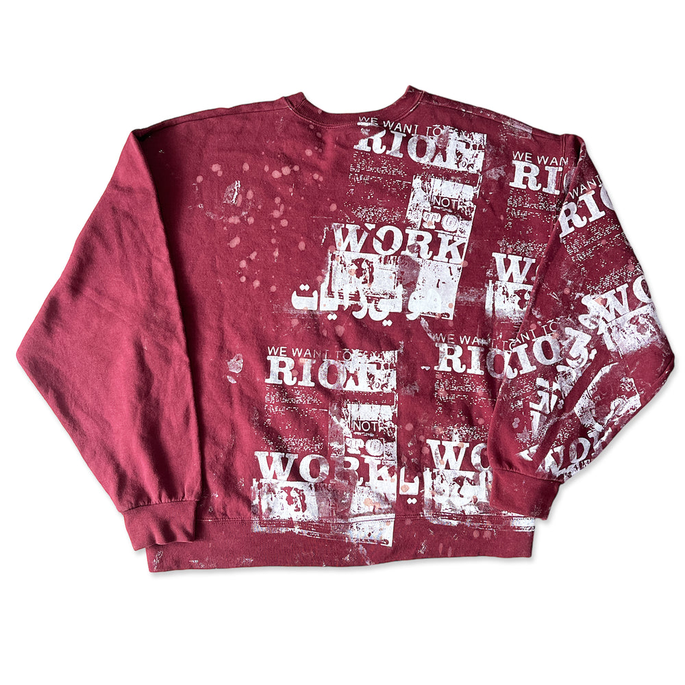 
                  
                    Holy Riot 'We want Riot' sweater, maroon
                  
                