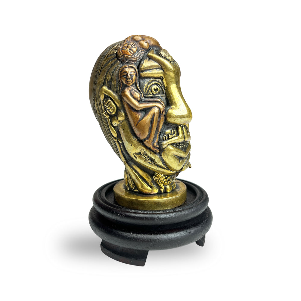 
                  
                    FUCK FACE brass-copper sculpture
                  
                