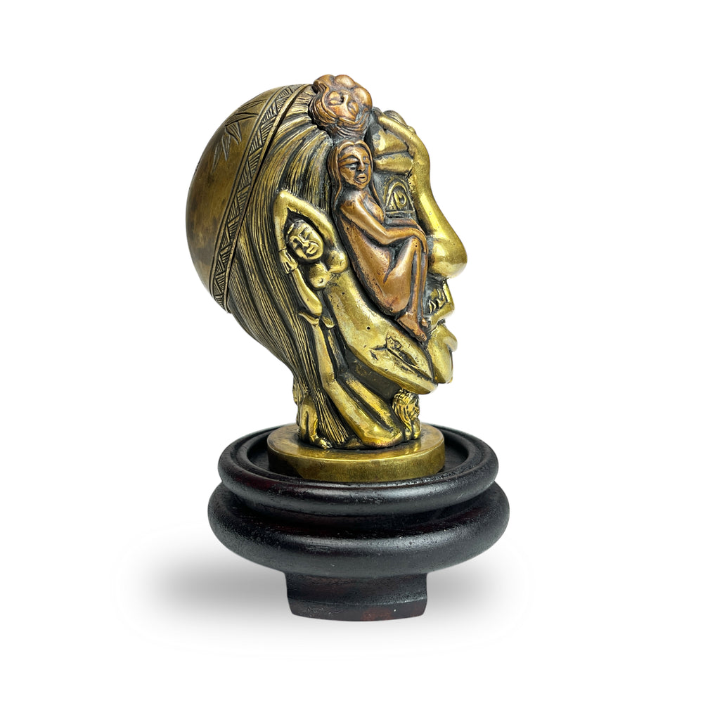 
                  
                    FUCK FACE brass-copper sculpture
                  
                