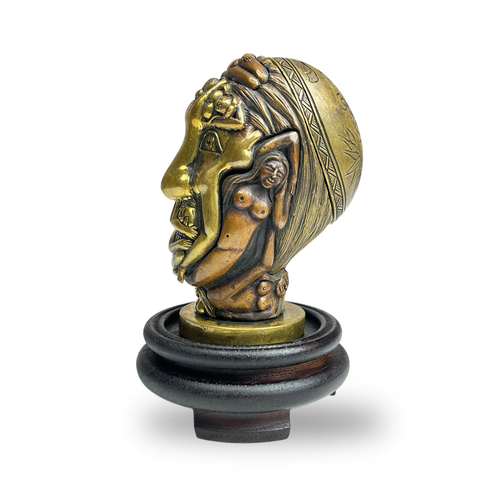 
                  
                    FUCK FACE brass-copper sculpture
                  
                