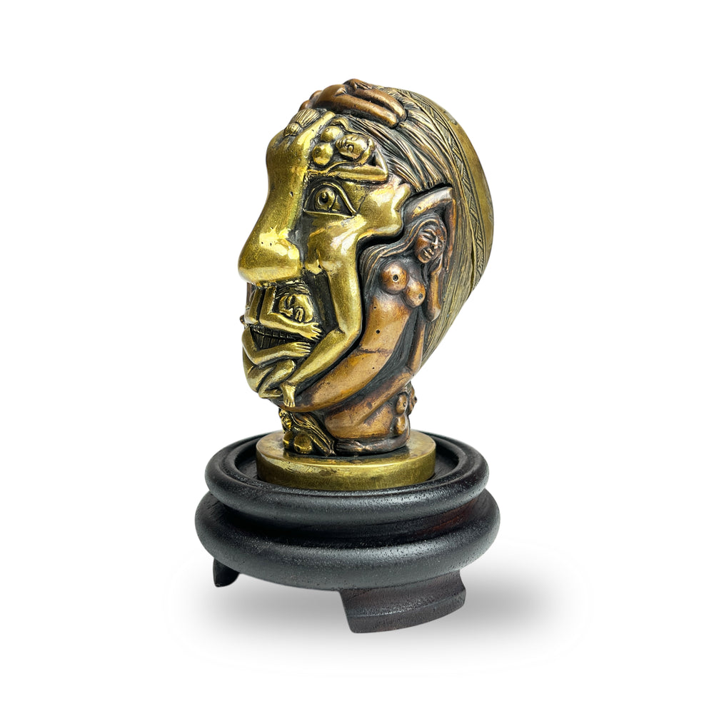 
                  
                    FUCK FACE brass-copper sculpture
                  
                