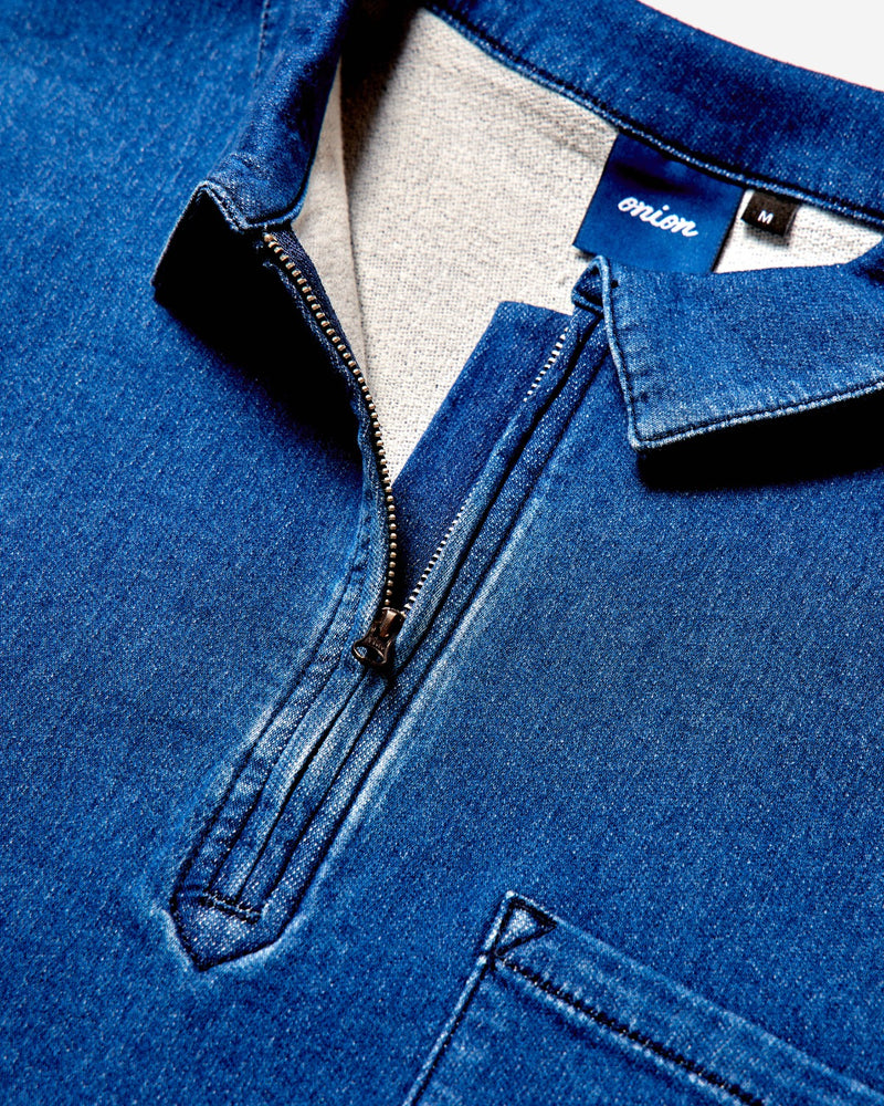 
                  
                    Sweat Denim Short Sleeve Shirt - Dark Navy
                  
                