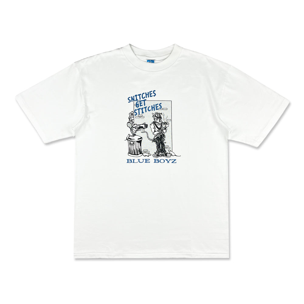 
                  
                    Snitches Get Stiches tee, white
                  
                