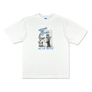 
                  
                    Snitches Get Stiches tee, white
                  
                