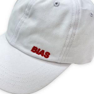 
                  
                    Bias Embroidered Logo Cap, White
                  
                