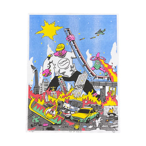 
                  
                    DEN x Brightside Fall of Babylon Risograph Print, Multi
                  
                