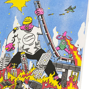 
                  
                    DEN x Brightside Fall of Babylon Risograph Print, Multi
                  
                