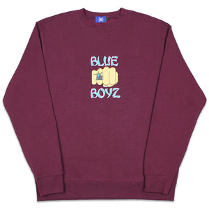 
                  
                    BB Fist Crewneck Sweatshirt, Burgundy
                  
                