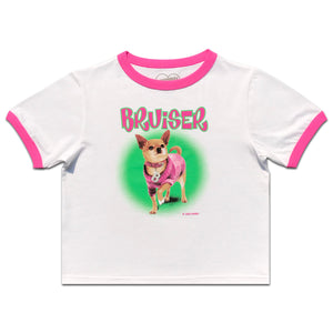 
                  
                    Bruiser Baby Ringer Tee, White/Pink
                  
                