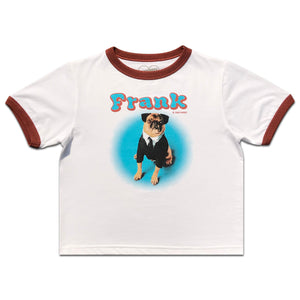 
                  
                    Frank The Pug Baby Ringer Tee, White/Brown
                  
                