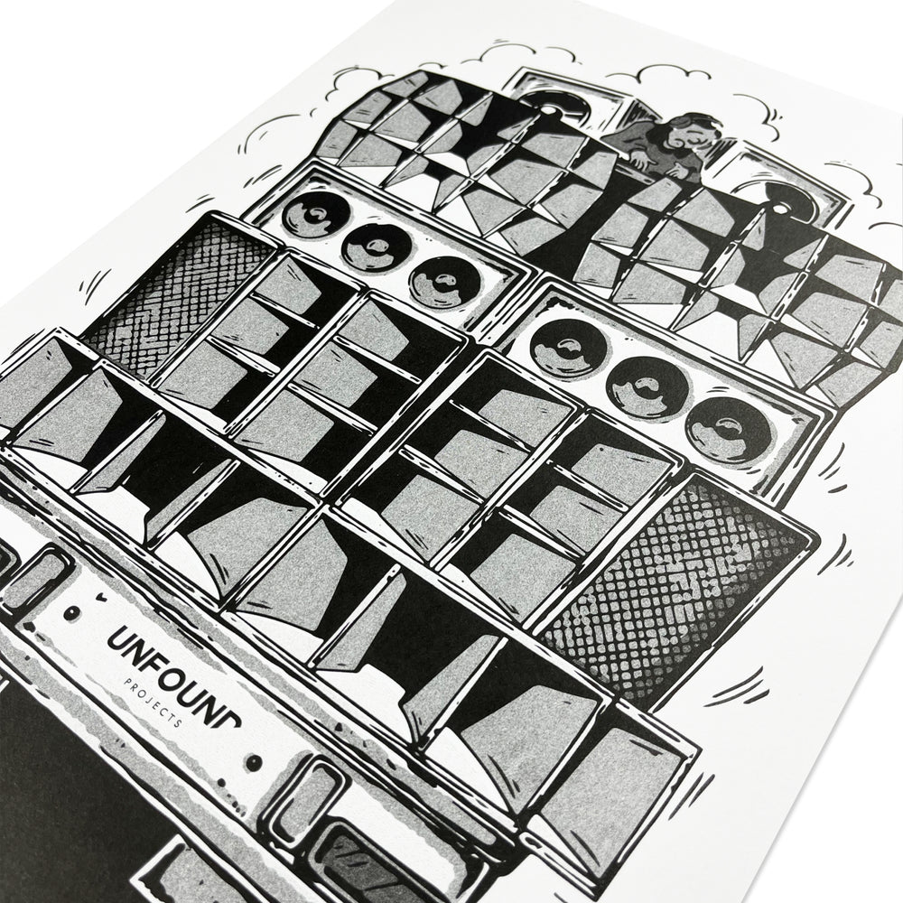 
                  
                    Unfound x PPOW Sound System Risograph Print, Multi
                  
                
