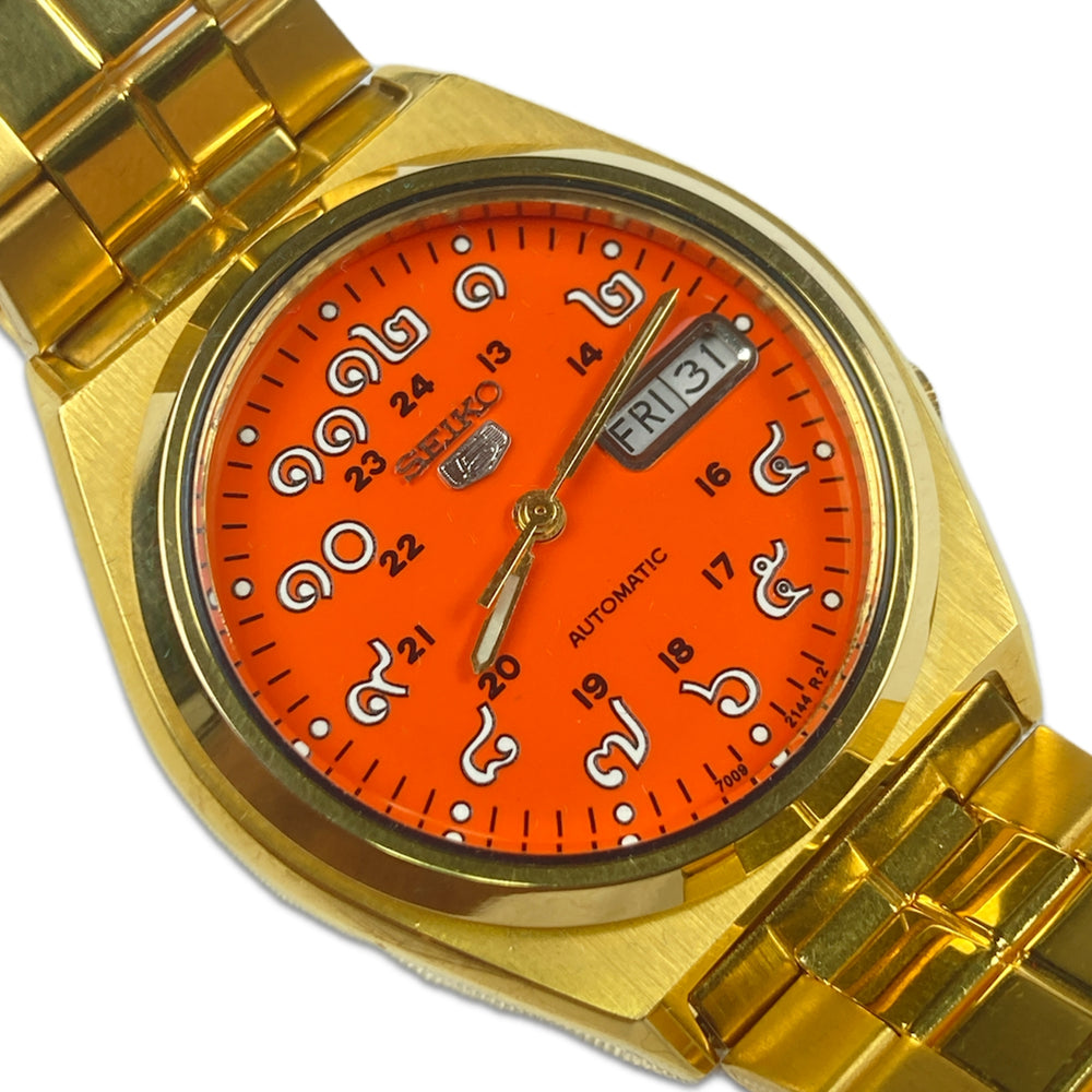 
                  
                    Seiko Thai Numerals Automatic Watch 01, Gold/Orange
                  
                