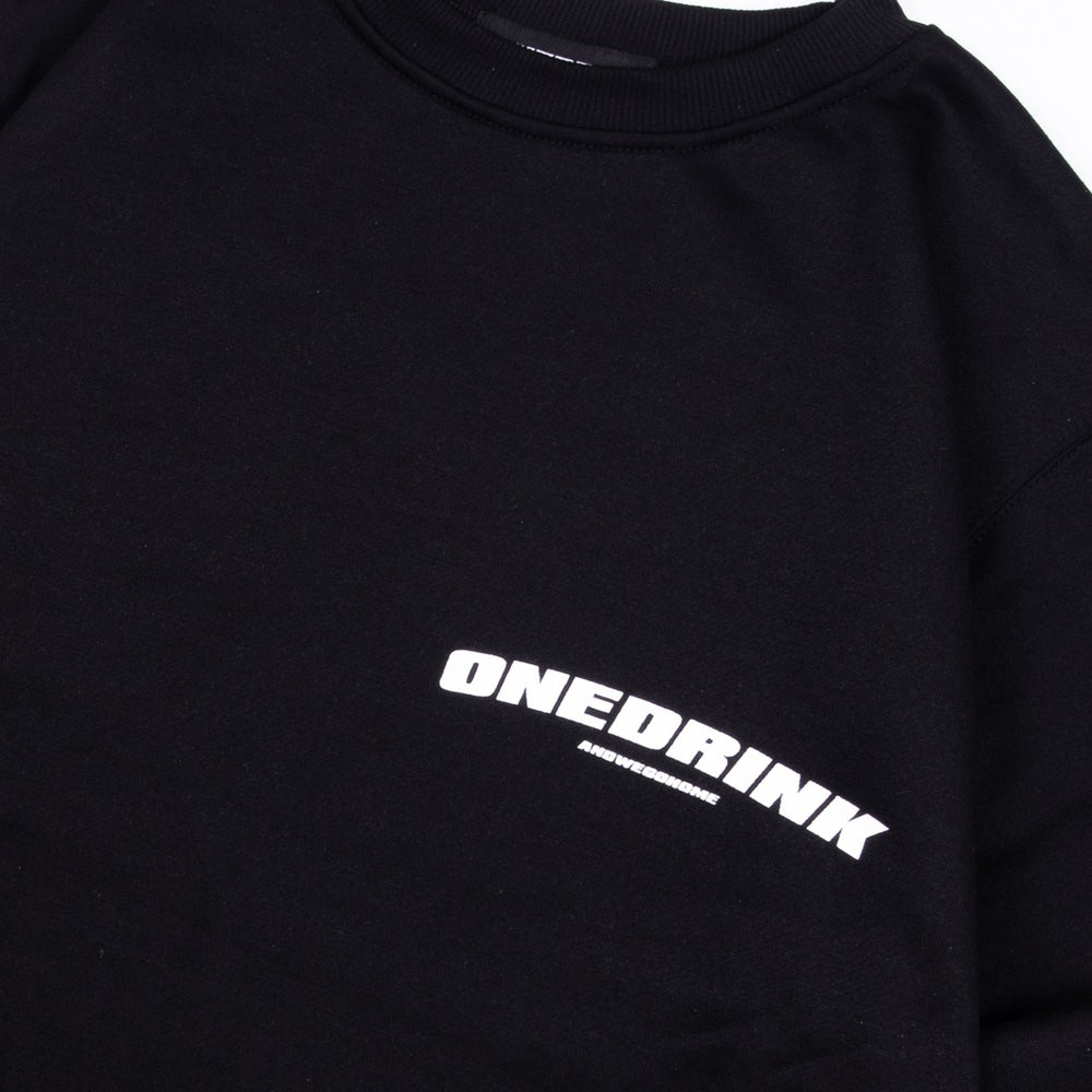 
                  
                    One Drink Logo Sweatshirt, Black/White
                  
                