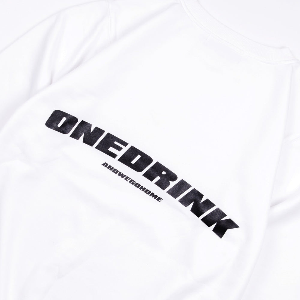 
                  
                    One Drink Logo Sweatshirt, White/Black
                  
                