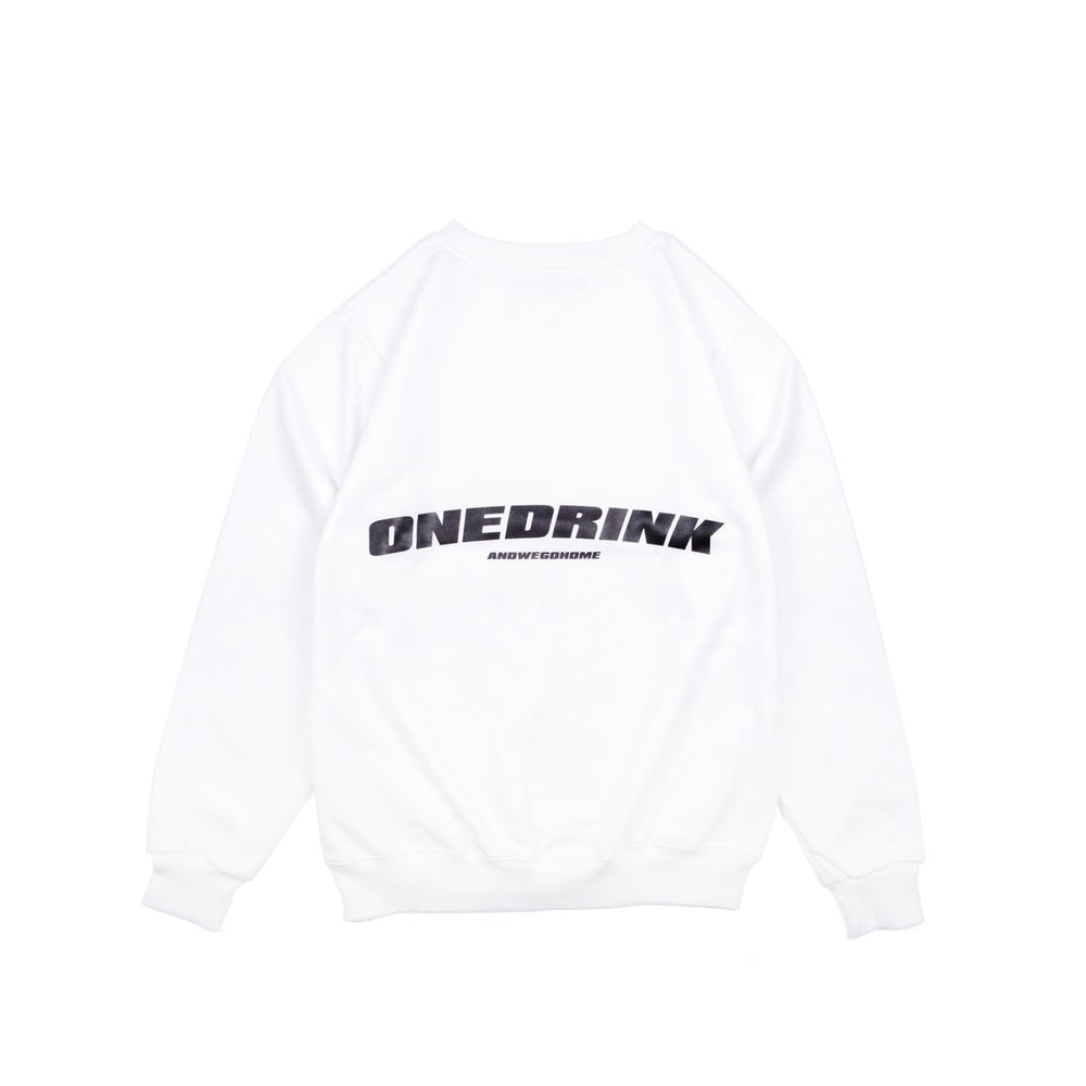 
                  
                    One Drink Logo Sweatshirt, White/Black
                  
                