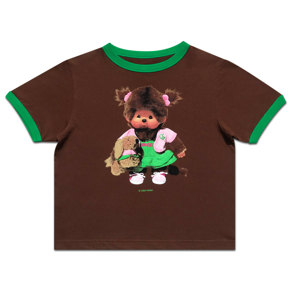 
                  
                    Doll Baby Ringer Tee, Brown/Green
                  
                