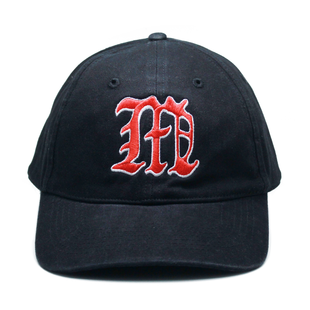 Embroidered M Cap, Black