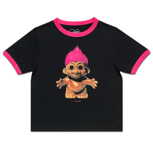 
                  
                    Toy Baby Ringer Tee, Black/Pink
                  
                