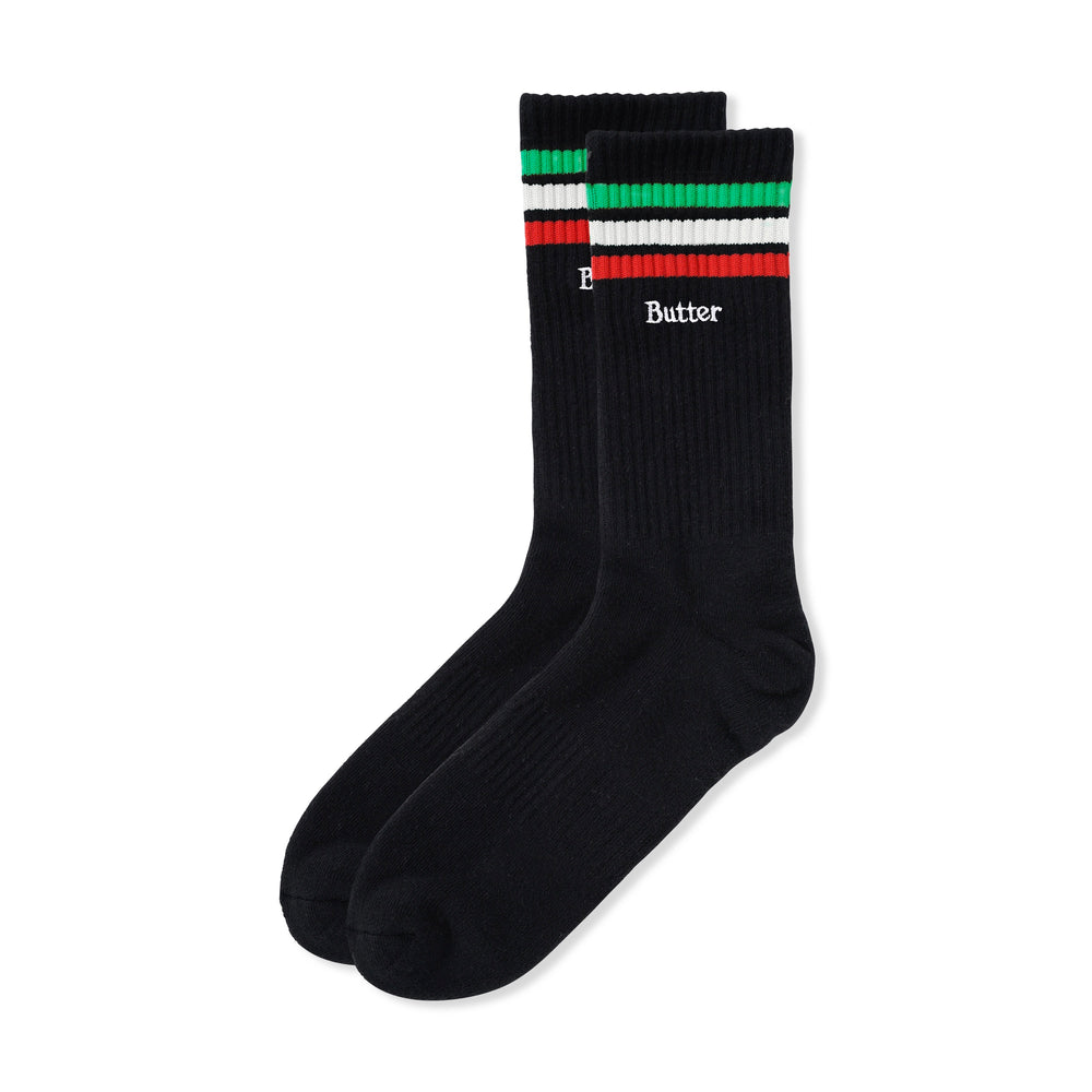 Stripe Socks, Black