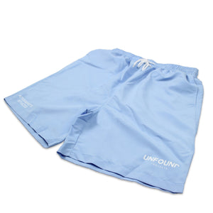 
                  
                    Unfound Projects x Knowwhere Studio Logo Shorts, Light Blue
                  
                