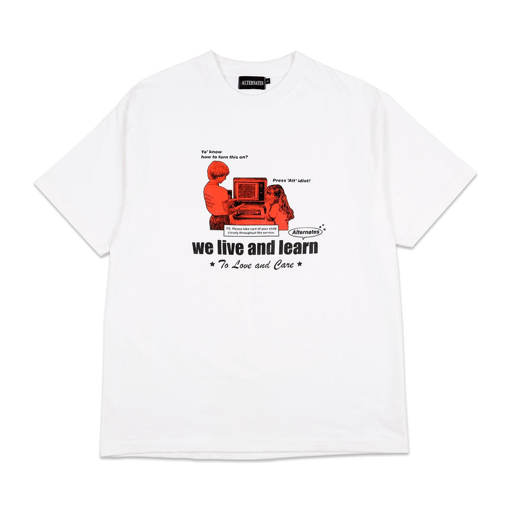 
                  
                    Live And Learn Tee, White
                  
                