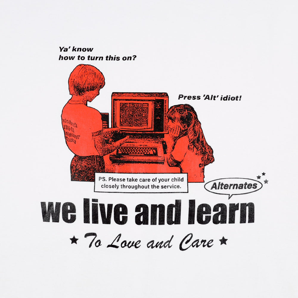 
                  
                    Live And Learn Tee, White
                  
                